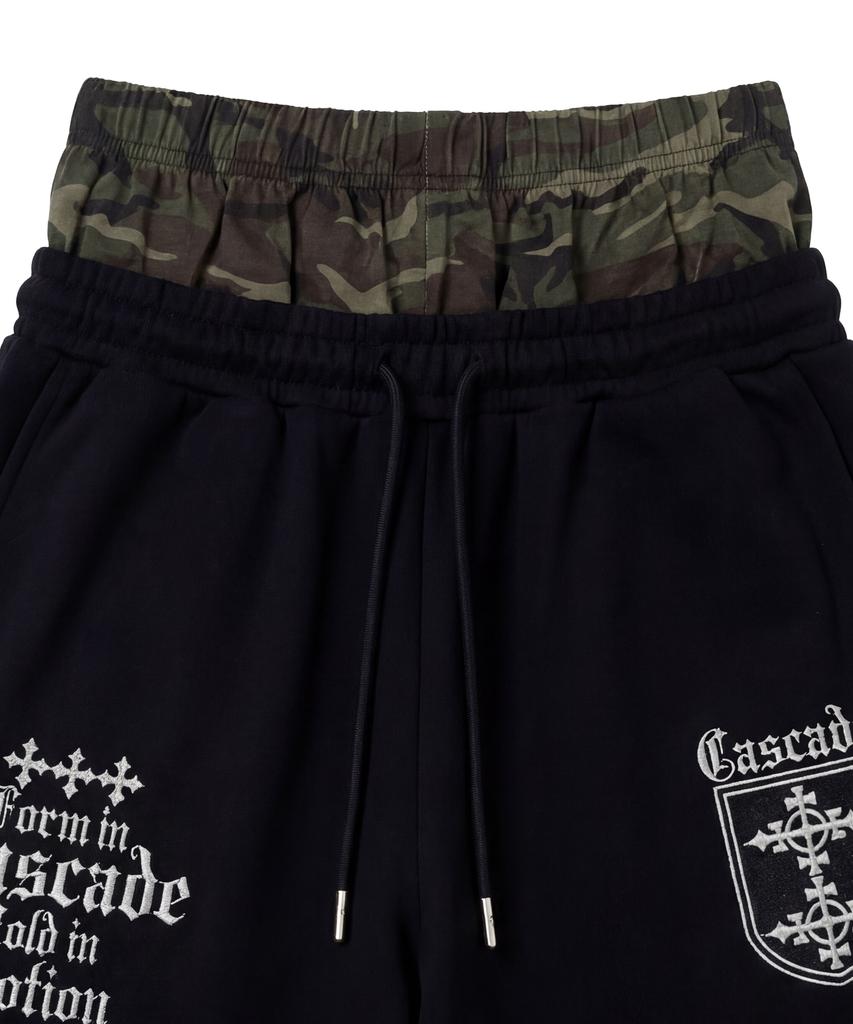 I Don'T Wanna Sell Cross Layered Sweat Pants Black