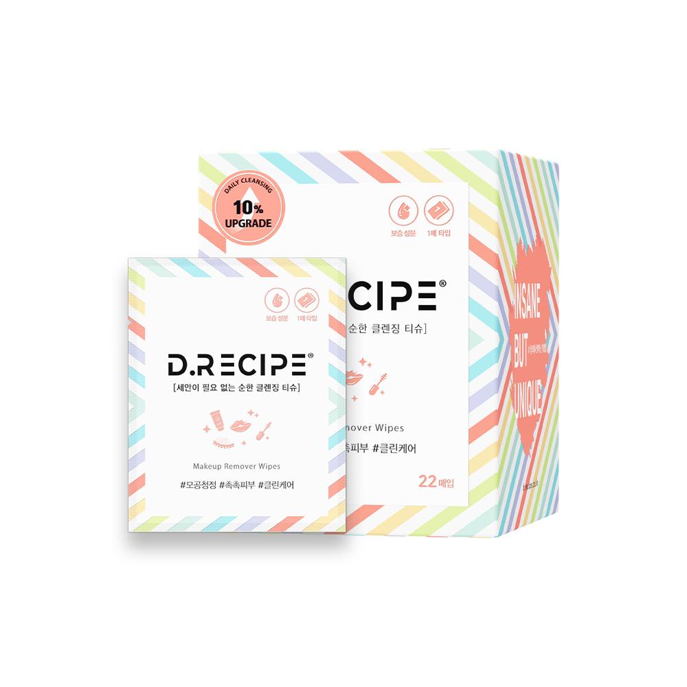 

[D.RECIPE] Салфетки для снятия макияжа, 22 шт.