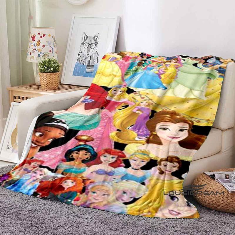 3D Printed Disney Princess Cartoon Blanket, Suitable for All Seasons, Wearable By Children and Adults, A Luxurious Gift Choice.