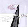 1/5PCS Plastic Fingertip Conical Finger Shape Jewellery Organizer Ring Display Stand Acrylic Holder Jewelry Show