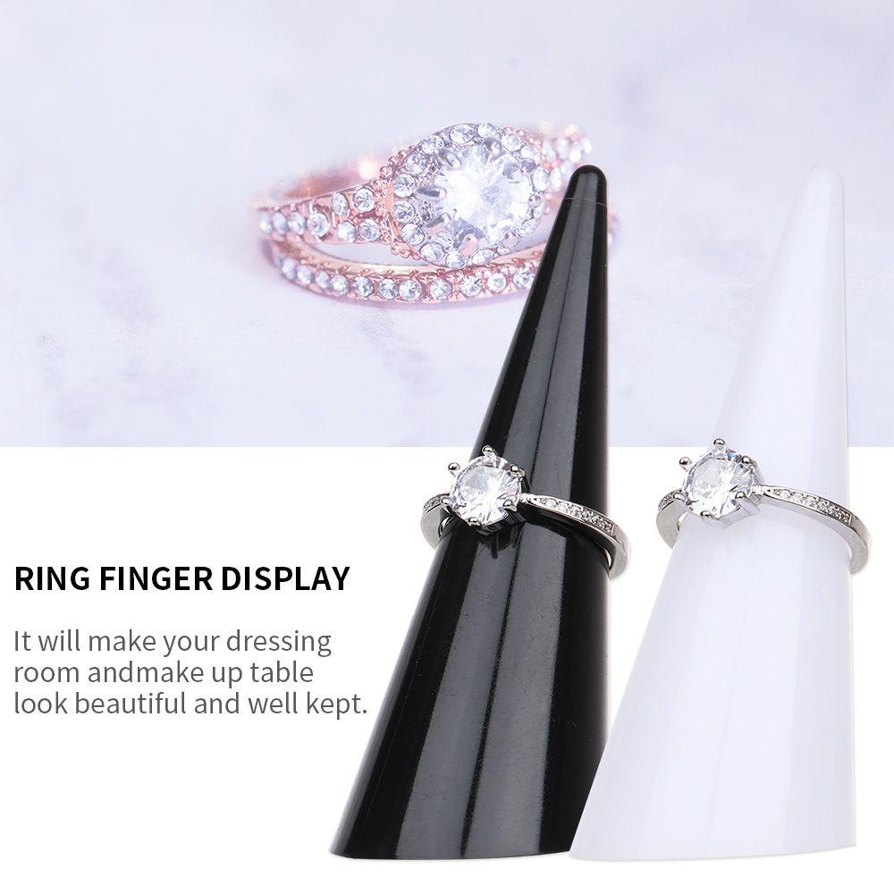 1/5PCS Plastic Fingertip Conical Finger Shape Jewellery Organizer Ring Display Stand Acrylic Holder Jewelry Show