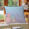 Cute L-Little T-Twin S-Stars Pillow Covers Cartoon Sofa Decorative Home Double-sided Printing Short Plush Cute Cushion Cover
