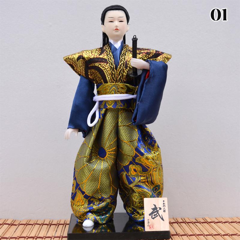 Japanese Samurai Ninja Figurines Dolls With Kimono Traditional Ninja Ornaments Home Decor Collection Arts Craft Gifts