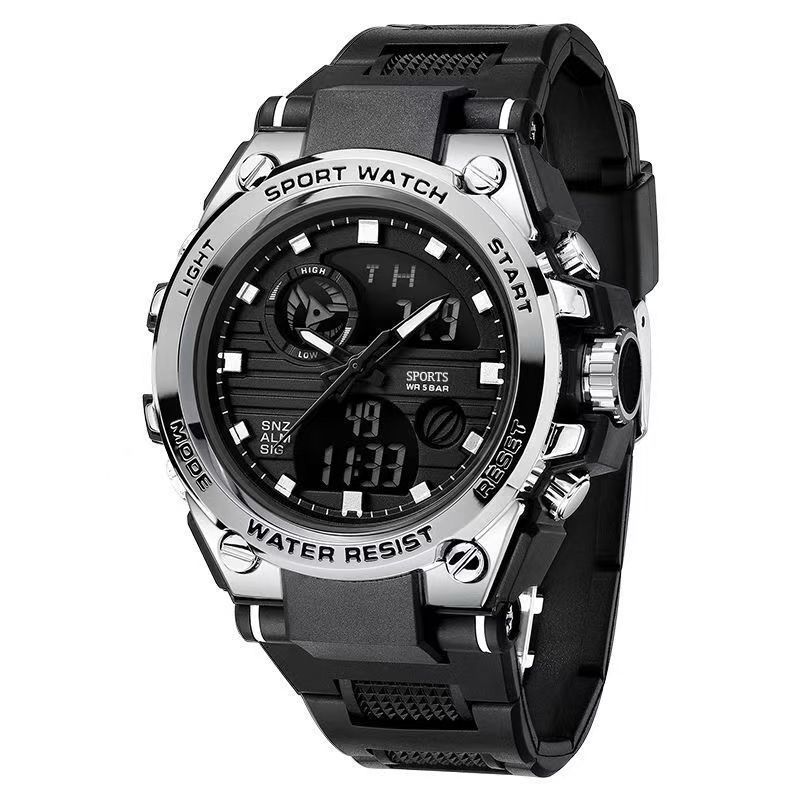 Teen Electronic Watch Men's Model, Junior High School Students' Multi-functional Waterproof Luminous Electronic Watch for Boys