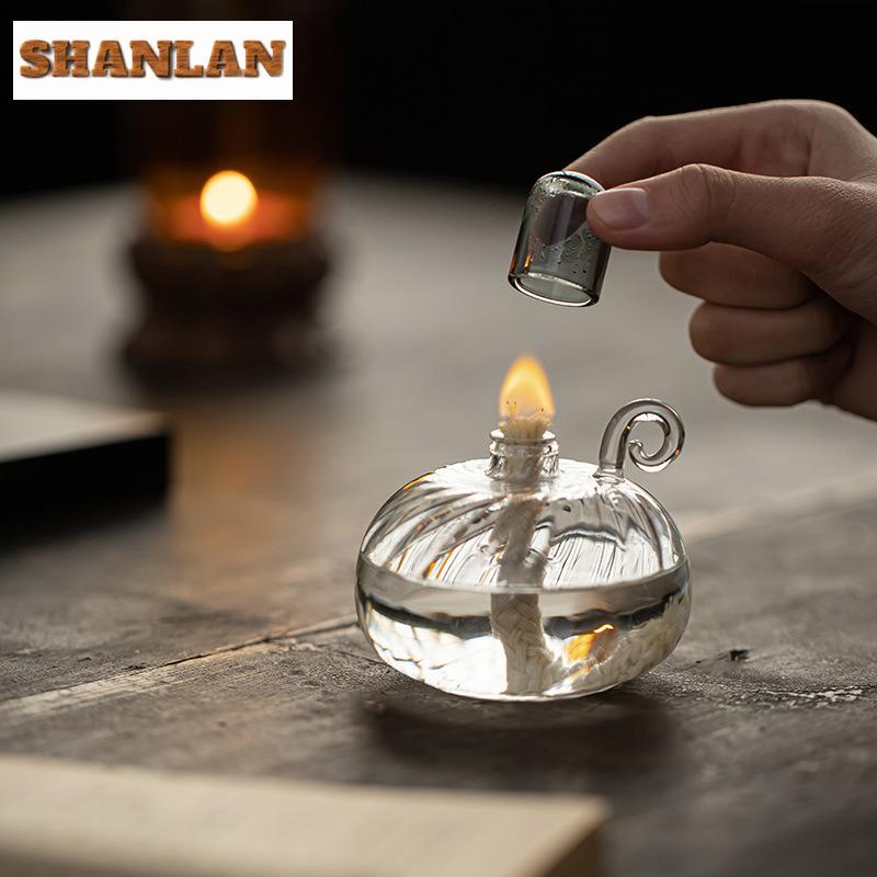 Glass Tea Warmer Holder Candle Warmer Lamp Candle Heater Stove Kettle Stand Boiling Water Carbon Furnace Teaware Ornaments Gift