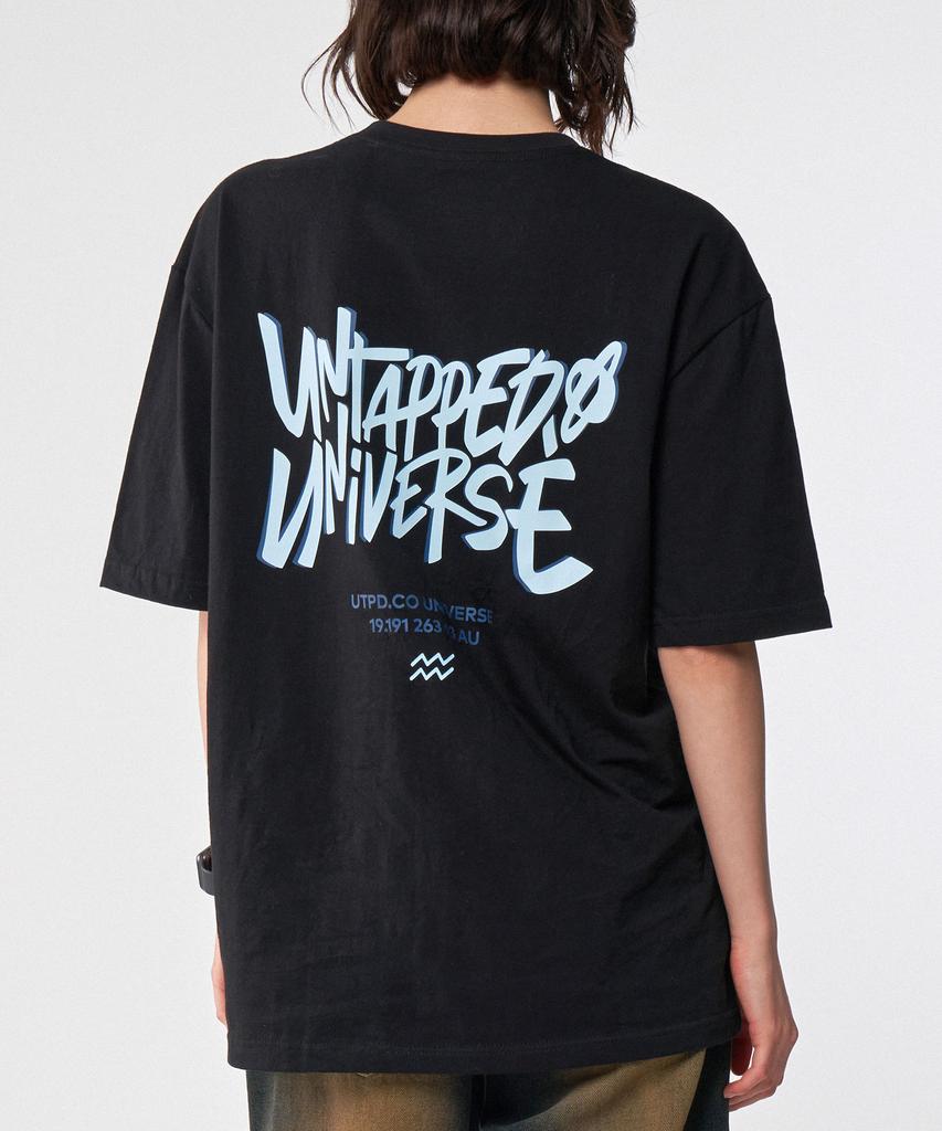 UNTAPPED STUDIO Universe Overlap Pure Cotton Big Oversized Short Sleeve T-Shirt 4 Colors