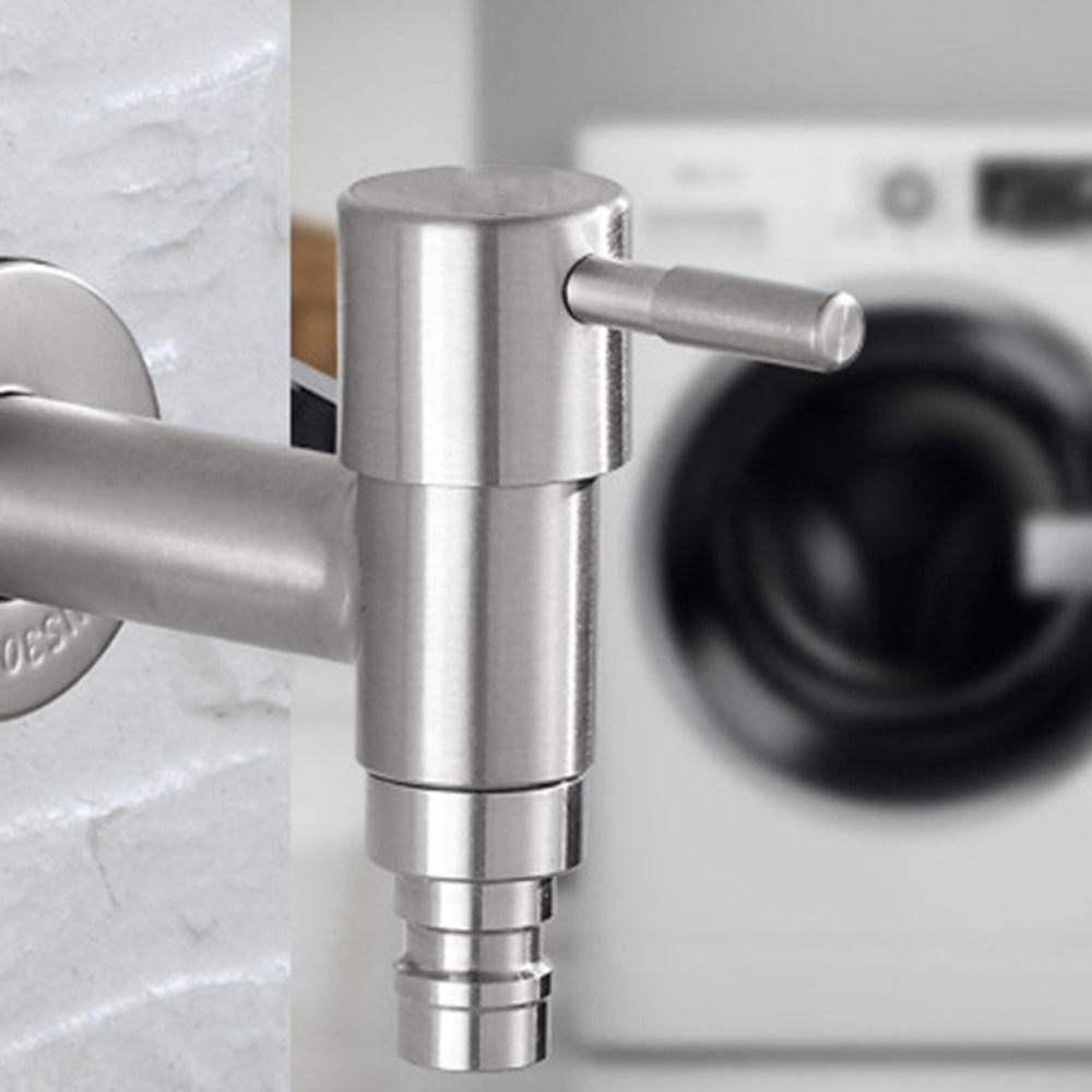 Wall Mounted Washing Machine Faucet T Shape Single Cold Faucet Practical Garden Bibcock  Bathroom