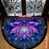 Minimalist Semi-Circular Carpet Soft Non-Slip Decorative Mat 2D Print Aesthetic Rug for Front Door Porch Home Decor Gift
