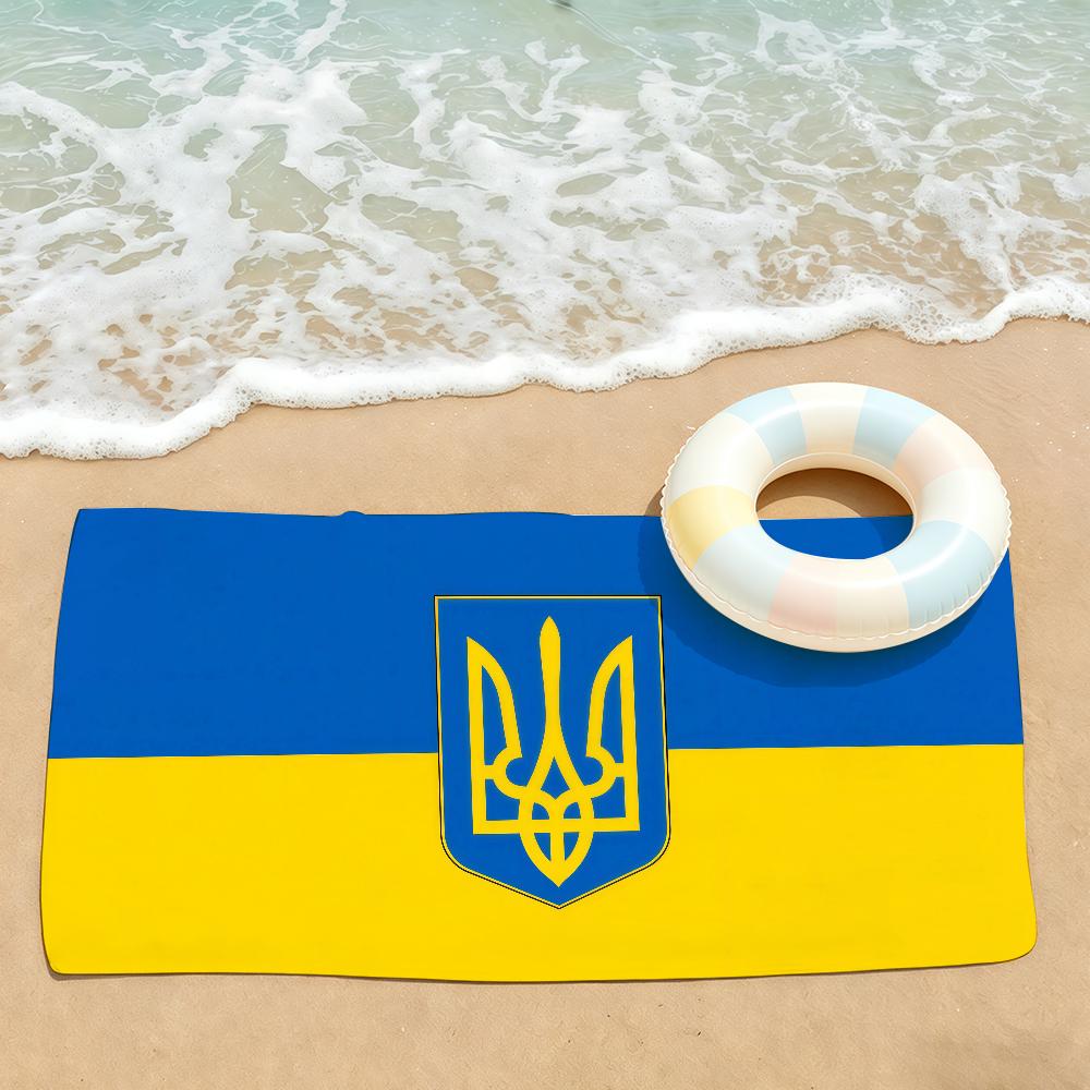 Nation U-Ukraine Flag Towel Drying Bath Towel Applicable To Light Swimming Camping Yoga Beach Out