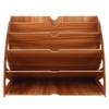Wooden MultiSlot Storage Rack   Supplies Desktop File   for  (Black )