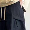 Men's Knee Length Shorts Loose Fit Cargo Shorts with Drawstring Waist