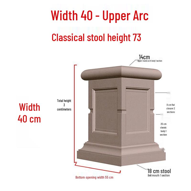 European Villa Courtyard Roman Column Base for Exterior Wall Decoration