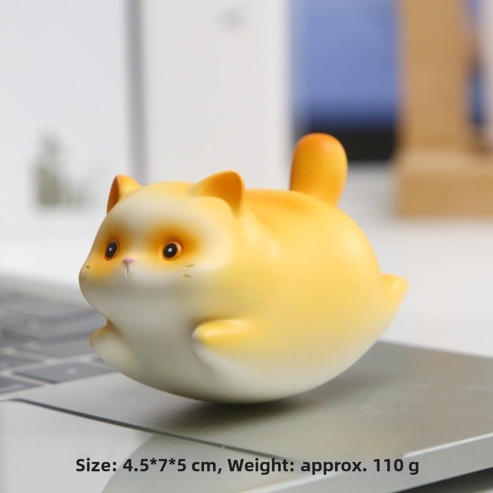 New Cartoon Fu Rui Cat Rocking Figurine Home Decor Creative Cat Doll Mini Siamese Cat Desktop Decoration