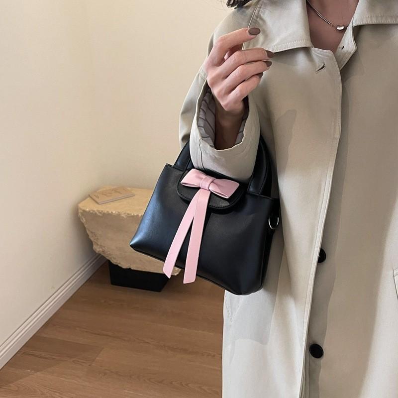 Stylish Butterfly Bow Handbag Autumn Winter Women 2023 New Trend Bucket Bag