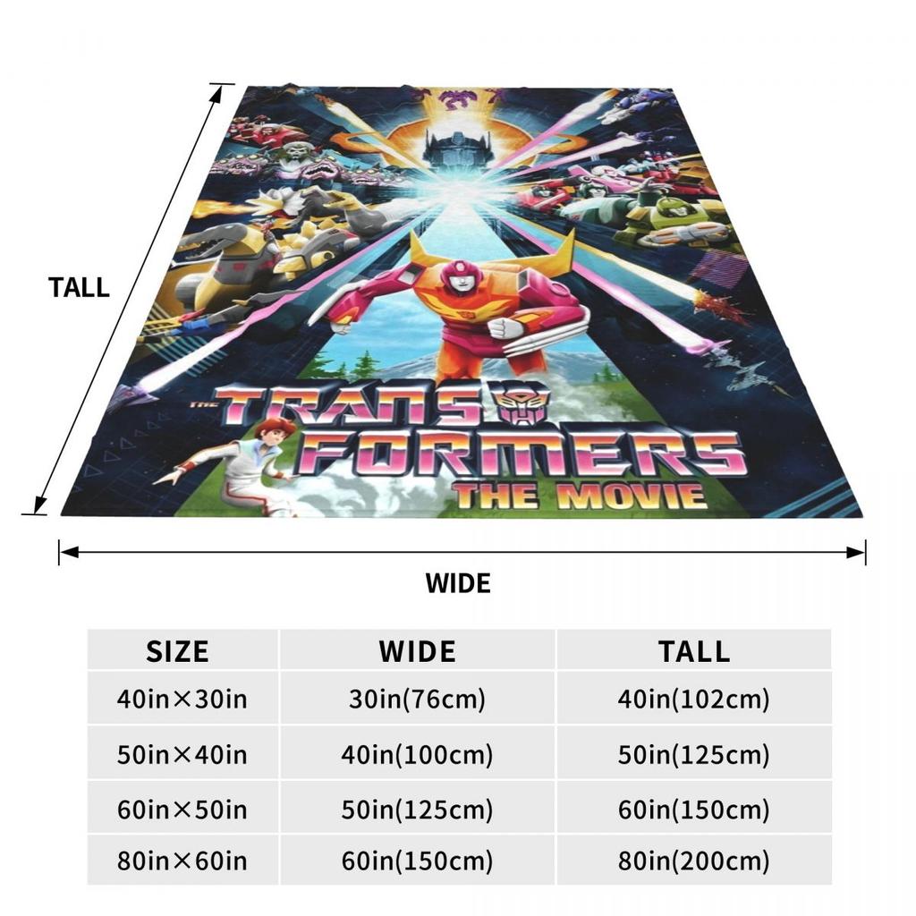 Cartoon Transformers Autobots Throw Blanket Flannel Bedspread For Couch Chair Sofa Bed Novelty Sofa Bed Cover