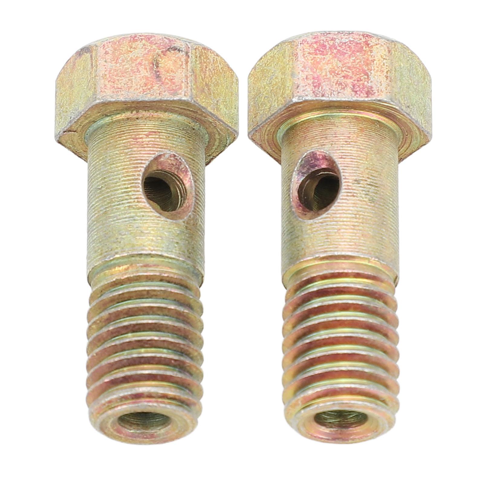 Pair Of M10x1.5 Caliper Brake Hose Banjo Bolt Set Stainless Steel Brake Line Hose Bolts With Crush Washers A