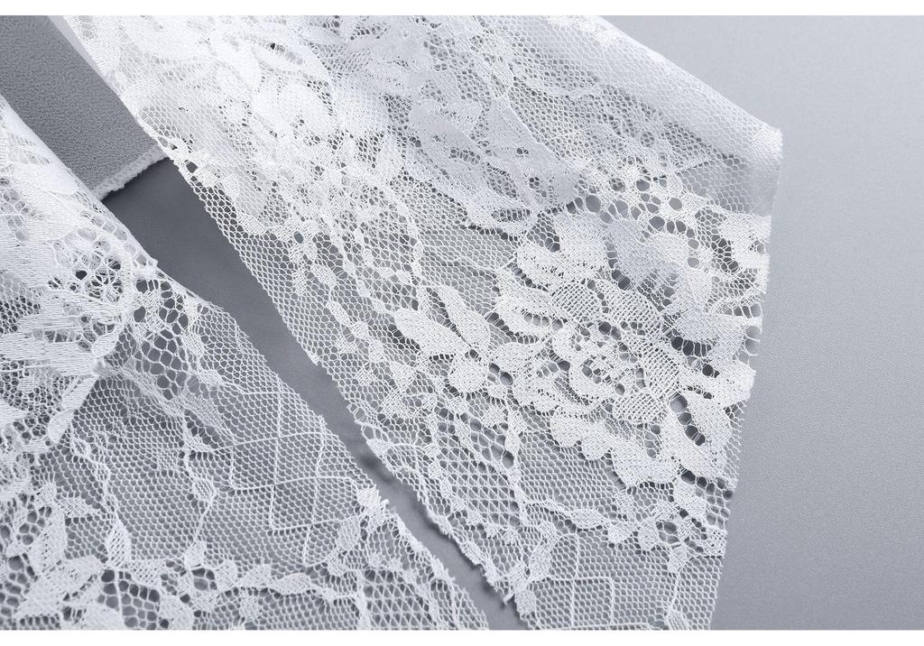 Unisex Retro Lace Ruff Collar Scarf with Artistic Bow Tie Accessory