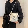 Crossbody Bag Drawstring Canvas Bag Purse Mobile Phone Bag Fashionable Nylon Shoulder Bag  Girls