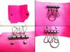 Authentic BOTTEGA VENETA Pink Leather Silver H/W 4 Pics Key Chain #b105  Seller Refurbished