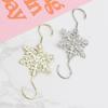 10pcs Snowflake Shape Christmas Wreath Hooks Xmas Tree Decoration Hook  Christmas Sock