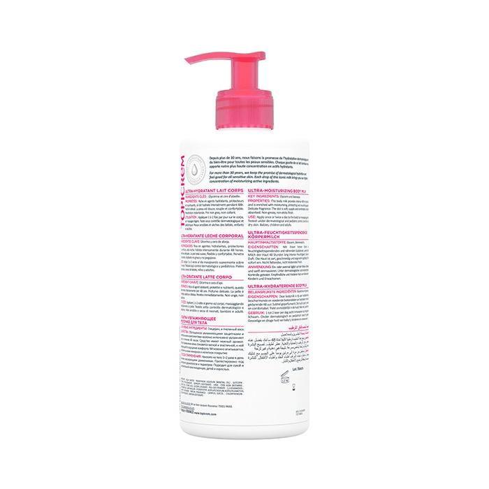 Moisturizing Milk - Topicrem - Les Essentiels - 500ml - 24h Hydration - Dry and Dehydrated Skin