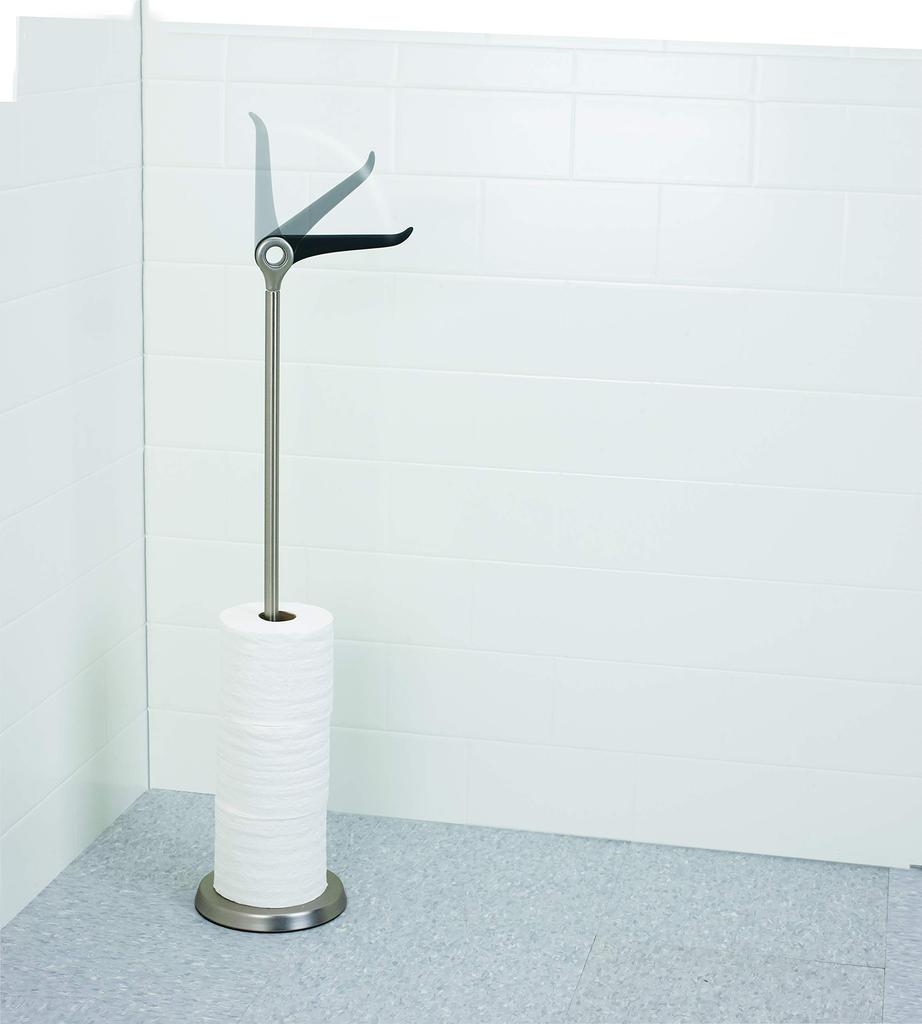 Umbra Toilet Paper Holder, Stand, Storage, Toilet Storage, TUCAN, 2023320410, 17cm Diameter X 74cm High X 23cm Wide, Nickel