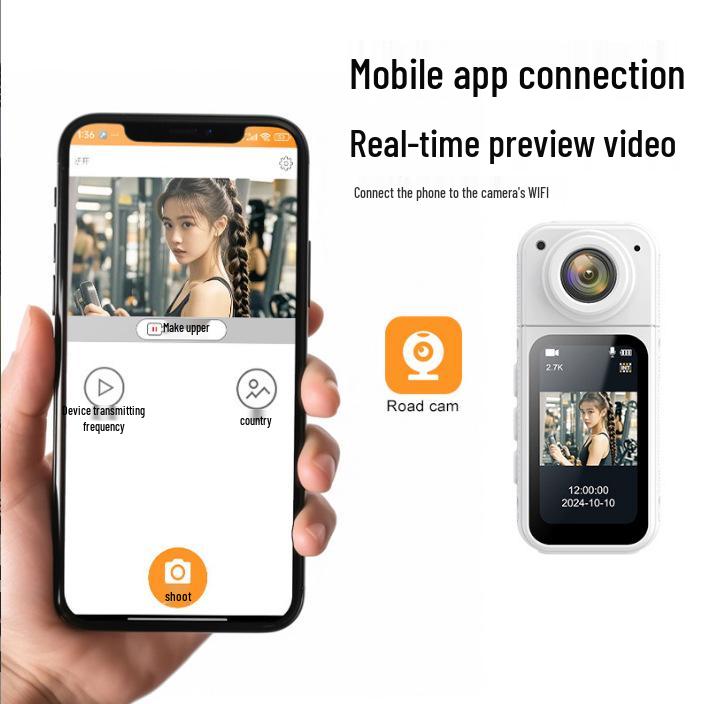 S70 2K HD Rotating Wearable Thumb Camera with Magnetic Mount for Cycling and Action Recording