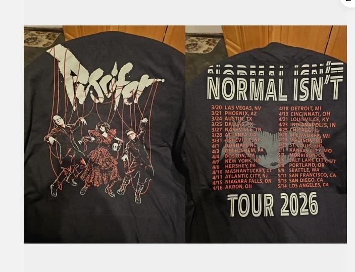 New Puscifer Band 2 Sides The Normal Isn T Tour 2026 S to 5XL Tee Shirt 3XL