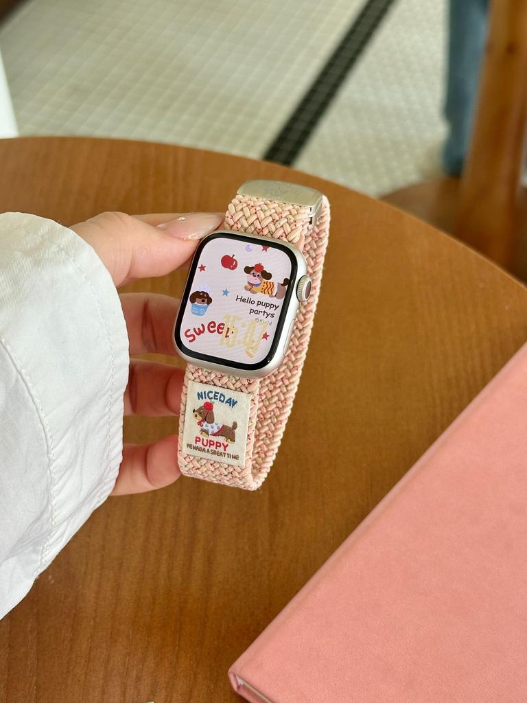 Dachshund Braided Magnetic Buckle Strap for Apple Applewatch10 Watch iwatch9876 Generation SE