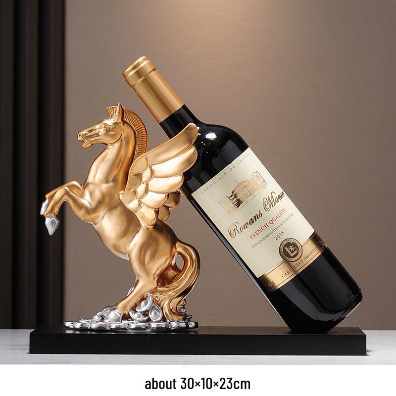 Modernes Hirsch Weinregal Ornament: Kreativer Flaschenhalter im leichten Luxus für Wohnzimmerdekoration