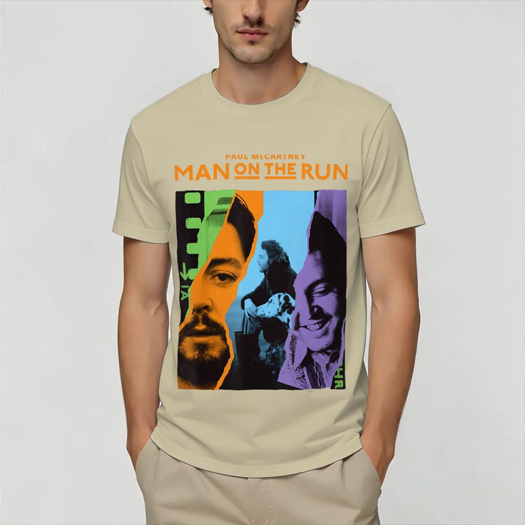 Unisex Vintage Paul McCartneys T Shirts Cotton Clothes Vintage Short Sleeve O Neck Tee Shirt Printed TShirts