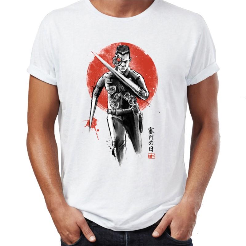 New Men's t-shirt Terminator T-1000 Watercolor Awesome Artwork Printed Tshirt Harajuku Streetwear Cool Tees Tops