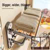 Baihan Punch-Free Suction Cup Bathroom Towel Rack with Shelf