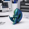 Modern Astronaut Figurine 3D Printed Moon Figurine, Sitting On Crescent Spaceman Statue Statue, Desktop Decoration for Home Office Bookshelf Plastic