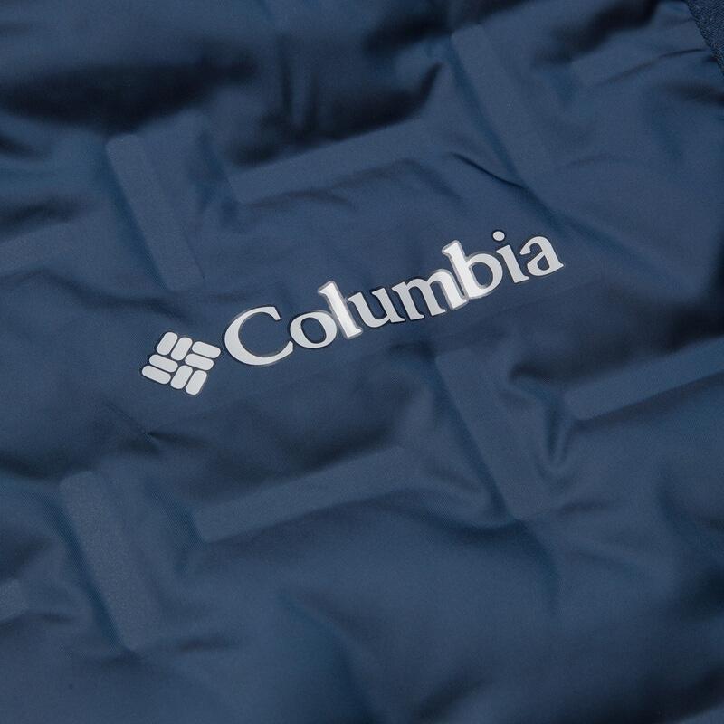 Columbia Hiking Solid Color Stand Collar Zipper Sleeveless Down Vest Men vests Navy-Blue WE4253-464
