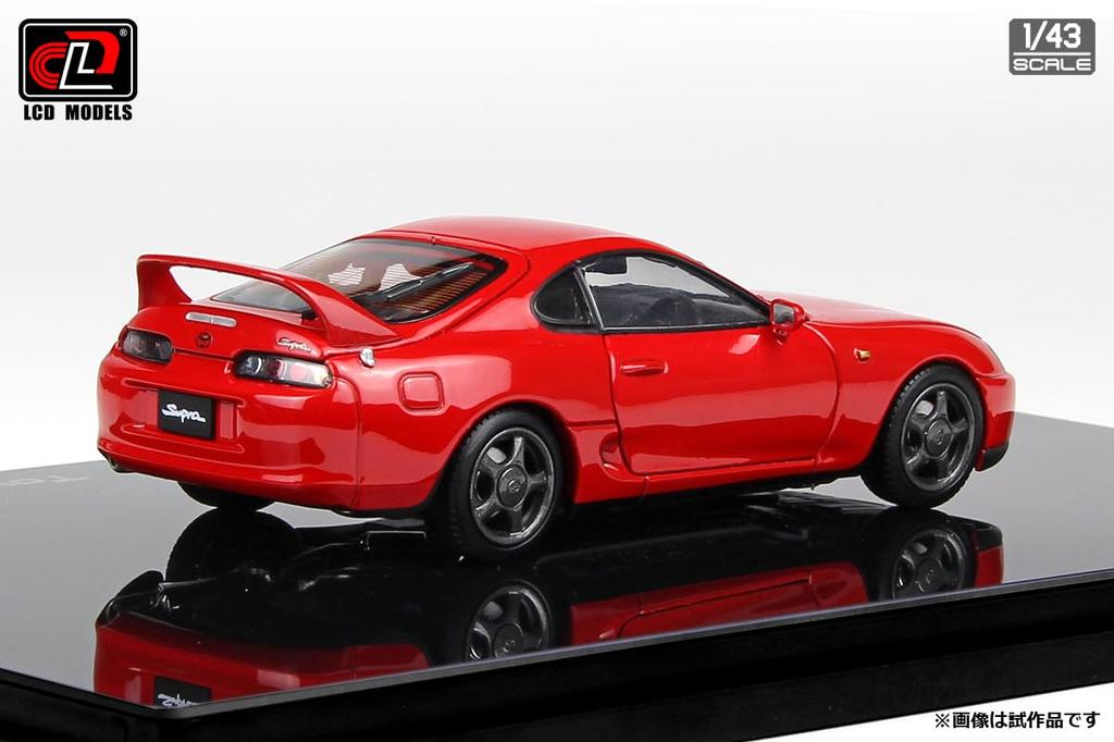 Model LCD Skala Toyota Supra A80 Czerwony Model Wykończony LCD43009RE 1/43