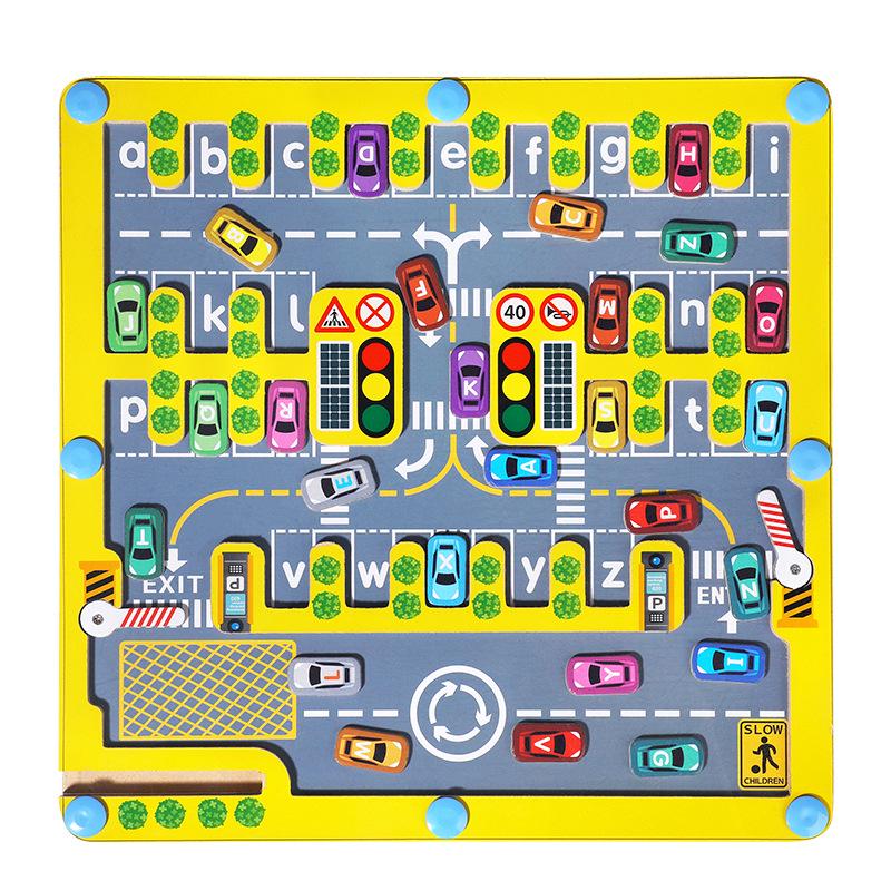 Kids Wooden Magnetic Maze: Pencil Control, Logical Thinking & Concentration Toy for Ages 3-6