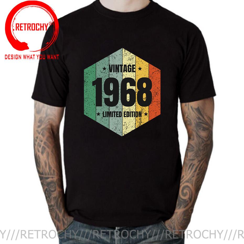 Vintage 1968 Classic 50 Years Old Birthday T Shirt Made in 1968 50Th Birthday Tshirt Father Day Present Born in 1968 Tee Shirt