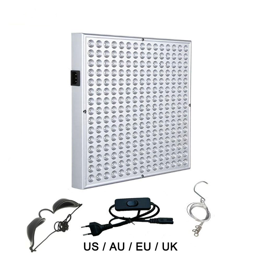 

Красная светодиодная панель 660 нм/850 нм Косметологический прибор 45 Вт Лампа для домашнего оздоровления Ближний инфракрасный свет серебряный