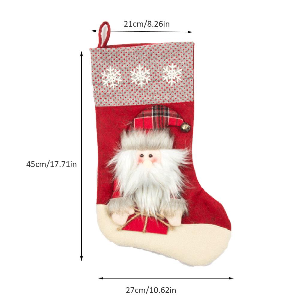 Christmas Stockings Gift and Treat Bags Christmas Hanging Socks for Decoration
