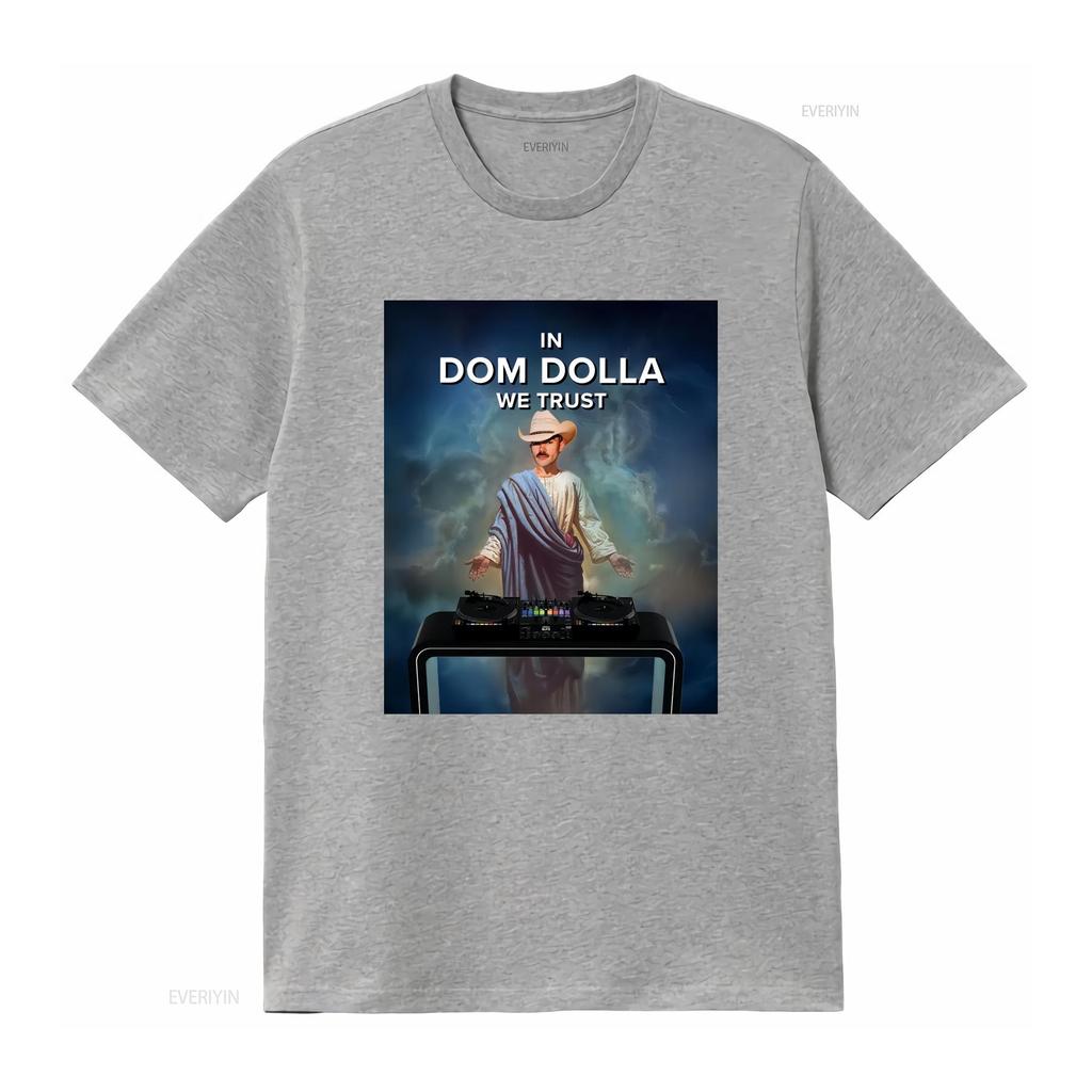 In Dom Dolla We Trust x Funny Meme House T Shirt Music Rave Dubstep Techno Top Festival Merch Electronic Dance EDM Club Casual
