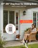 Dog Door for Sliding Glass Door, 2311-2439 mm Adjustable Height, Aluminum Alloy Frame with Metal Rotating Hinges, Lock Design, 209.6 x 311.2 mm Flap,