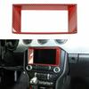Navigation GPS Screen Frame Trim Cover for Ford Mustang 2015+ Red Carbon Fiber