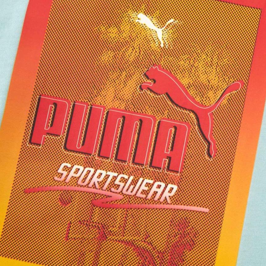 Puma Basic GRAPHICS T Shirt Men's Tropical Lake Blue 22 690666-22