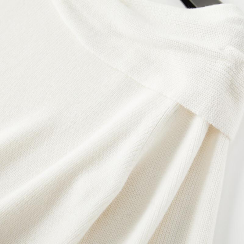 ELLE Women's Twist-Knot Merino Wool Sweater