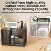 Metal Mesh Desktop Pen Holder Carbon Steel Stationery Storage Rack Mesh Desk Organizer  Desktop Use