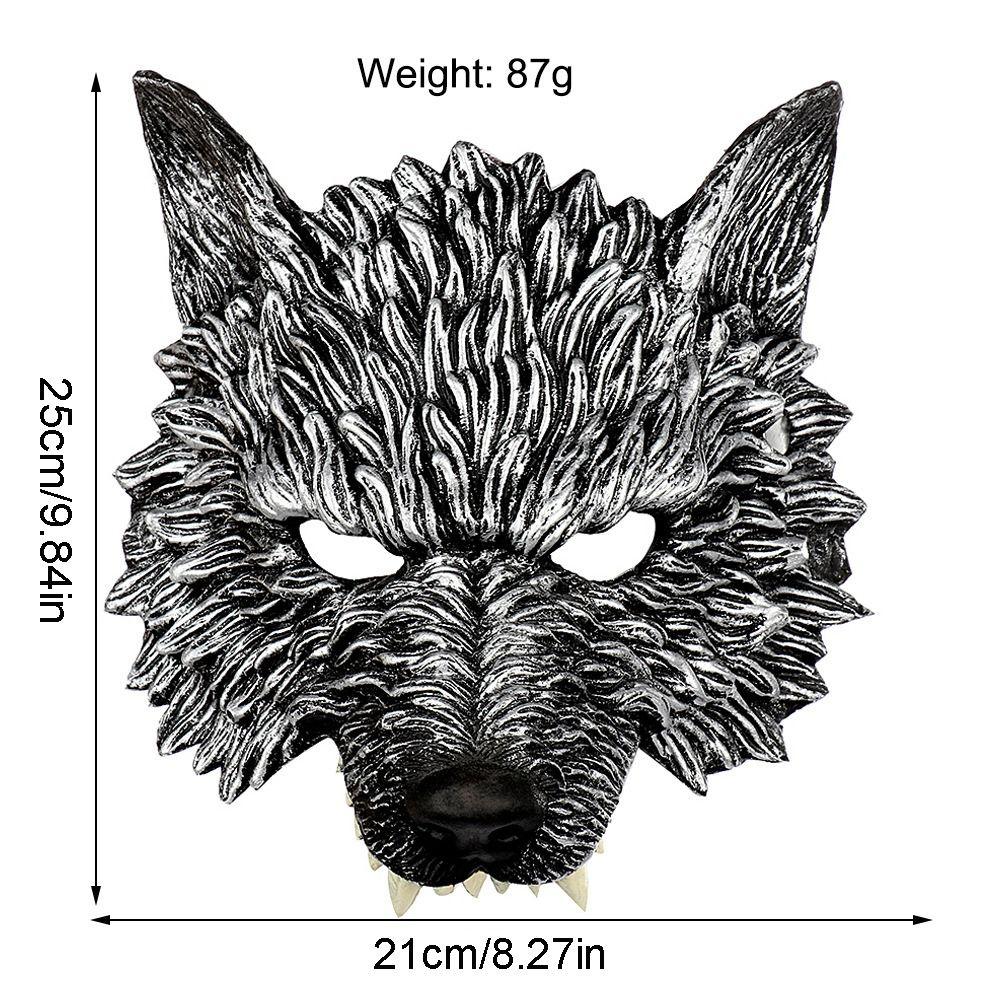 PU Cosplay Prom Props Full Face Animal Mask Nightclub Halloween Wolf Mask  Christmas