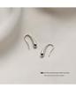 S925 Sterling Silver Women's Simple Korean Style Water Drop Stud Earrings for Sleeping