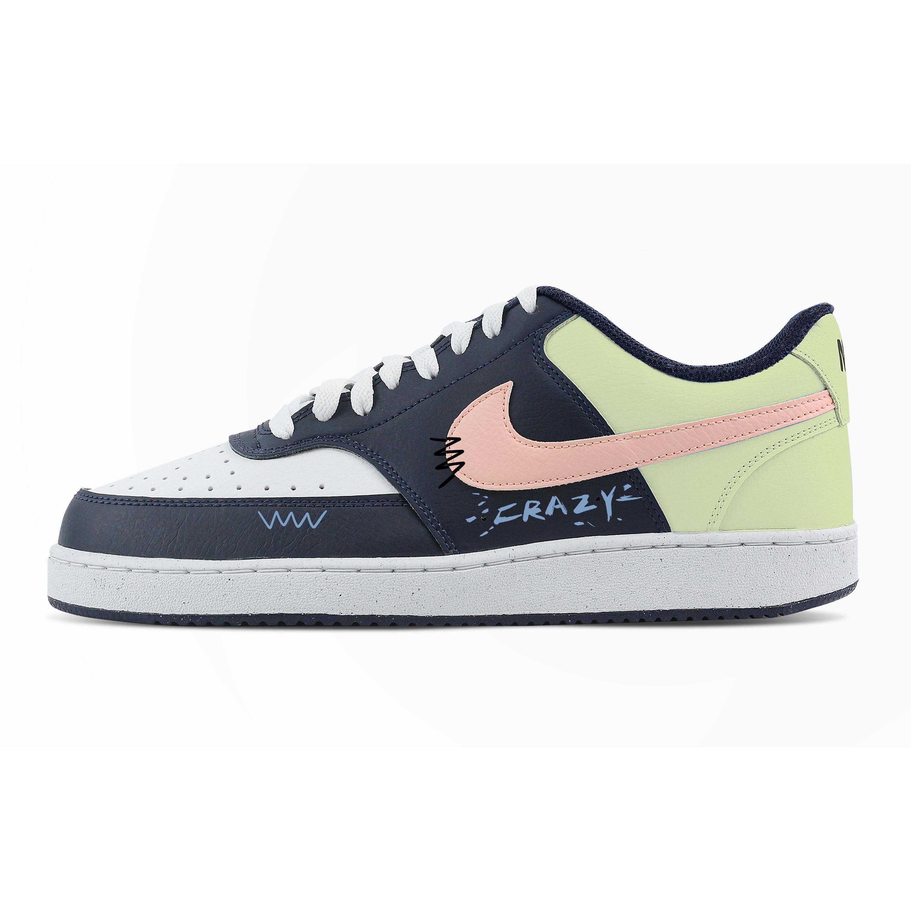 

Nike Court Vision Low Fantastical Green Mango Synthetic Leather Low top Training Shoes Men s Blue Green HM9862-400(Team773-) 44.5