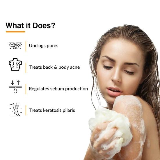 FIXDERMA 2% Salisylsyre Salyzap Kroppsvask For Akne, Ikke-skummende Kroppsvask, Eksfolierende, Akne på Ryggen,, Renser Porene Egnet For Akneutsatt Hud - 200 ml